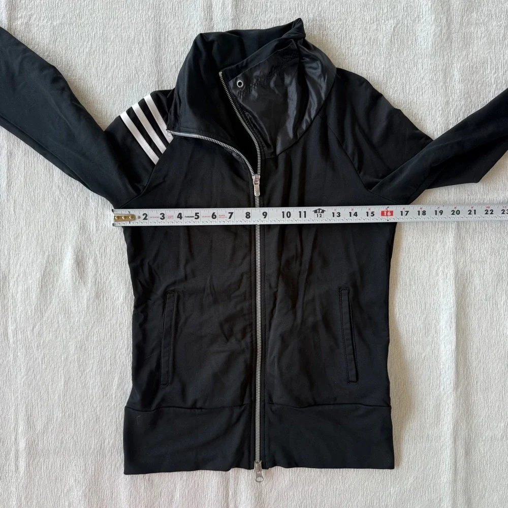Adidas Climalite‎ Track Jacket Womens Size XS Black Full Zip Athletic Activewear